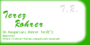 terez rohrer business card